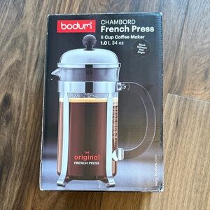 Bodum Chambord French Press Coffee Maker - Silver and Black